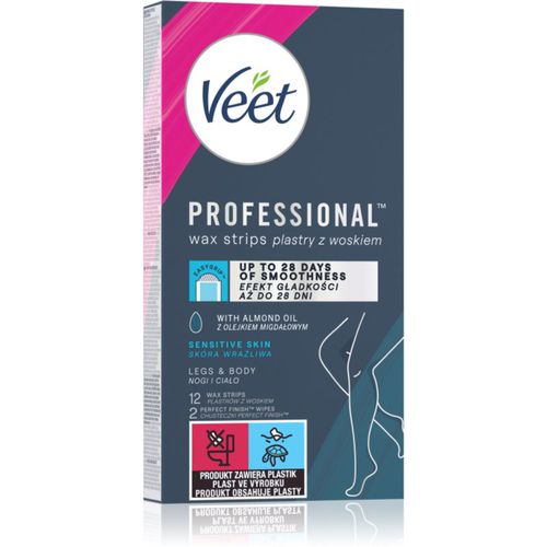 Professional Sensitive Skin bandas de cera depilatoria para pieles sensibles 12 ud - Veet - Modalova