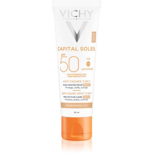 Capital Soleil crema colorata antimacchie 3in1 SPF50+ Tinted 50 ml - Vichy - Modalova