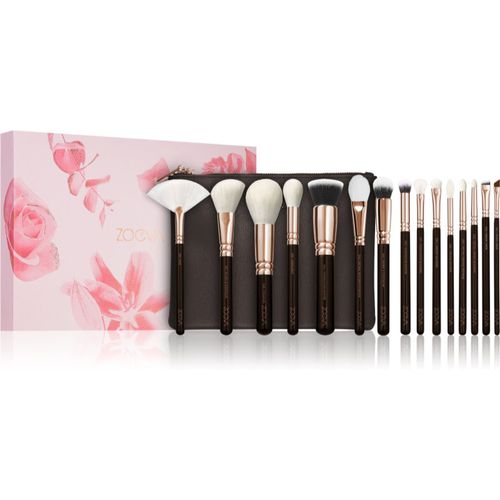 The Artists Brush Set Rose Golden Edition conjunto de pinceles de viaje con neceser - ZOEVA - Modalova