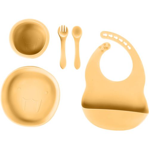 Silicone Set set de vajilla para niños Mustard Yellow 1 ud - Zopa - Modalova