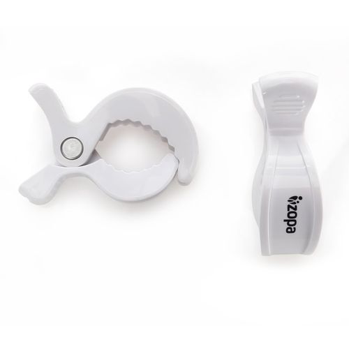 Multifunctional Stroller Clamps clip multifuncional White 2 ud - Zopa - Modalova