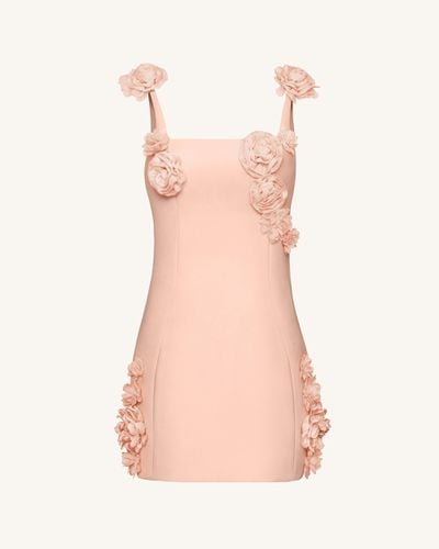 Elaina Pink Rosette Applique Mini Dress - Albicocca - JW PEI - Modalova