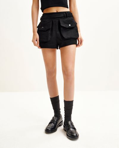 Abigail Pantaloncini Utility a Vita Alta - Nero - JW PEI - Modalova