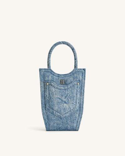 Borsa per telefono in denim FEI - Blu - JW PEI - Modalova