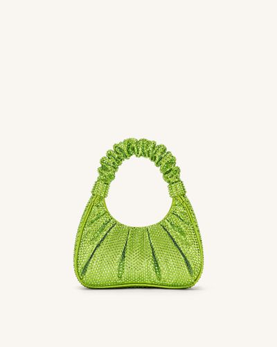 Hobo Handbag Gabbi Cristalli Artificiali Media - Verde - JW PEI - Modalova