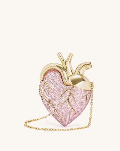 Maren Borsa a Forma di Cuore in Cristallo Artificiale - Rosa - JW PEI - Modalova