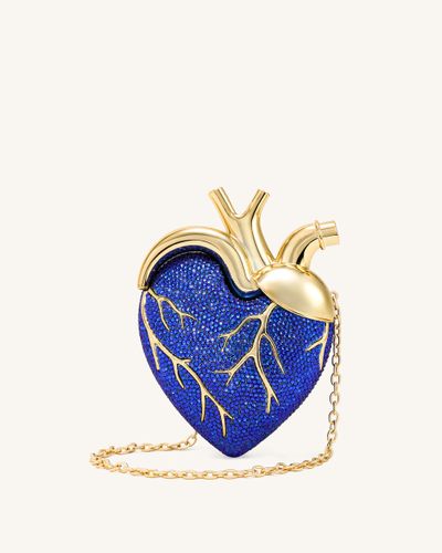 Maren Borsa a Forma di Cuore in Cristallo Artificiale - Blu cobalto - JW PEI - Modalova