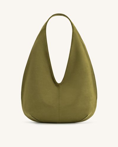 Dara Faux-Suede Hobo-Tasche - Dunkeloliv - JW PEI - Modalova