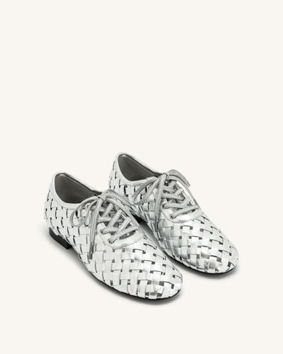 Kayla Geflochtene Riemen Ballerinas - Silber - JW PEI - Modalova