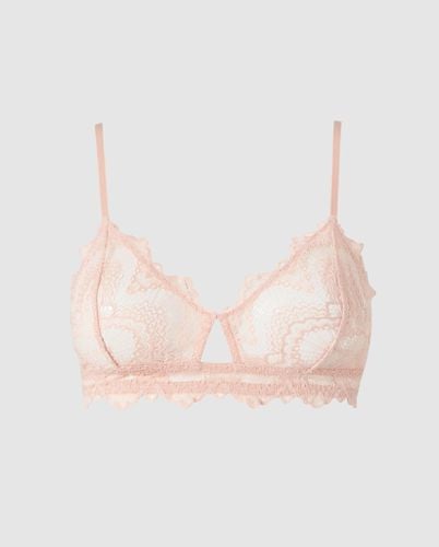 Lace Cut-Out Triangle Bralette - | Bralettes - Bralettes / Triangle Bralette - Polyamide - Understatement - Modalova