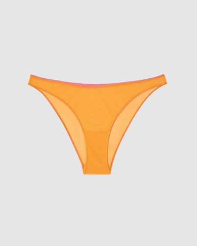 Mesh Bikini Briefs Apricot/Neon Pink | Panties - Panties / Bikini Briefs - Understatement - Modalova