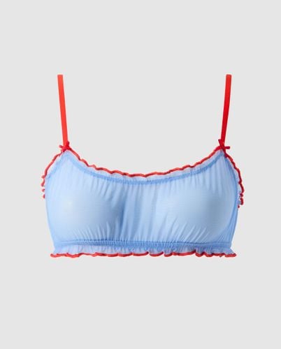 Mesh Ruffle Scoop Bralette / - | Bralettes - / Bralettes / Scoop Bralette - Understatement - Modalova