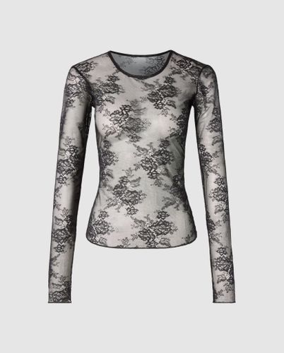 Lace Longsleeve Tee - | - / T-Shirt - Understatement - Modalova