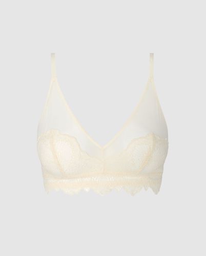 Lace Mesh Triangle Bralette - | Bralettes - Bralettes / Triangle Bralette - Understatement - Modalova