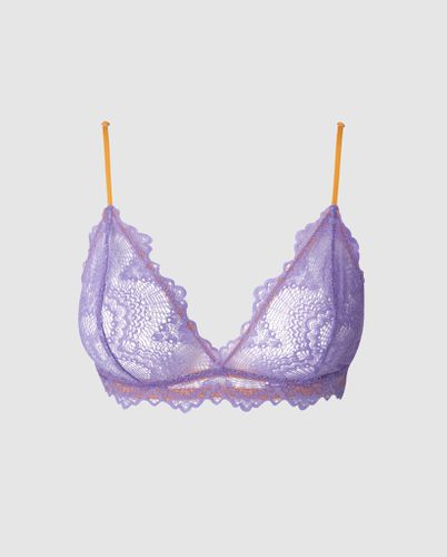 Lace Triangle Bralette Electric Lilac/Apricot | Bralettes - Bralettes / Triangle Bralette - Understatement - Modalova