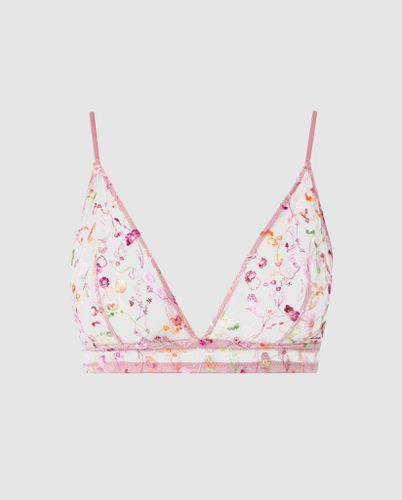 Mesh Triangle Bralette Pink - Understatement - Modalova