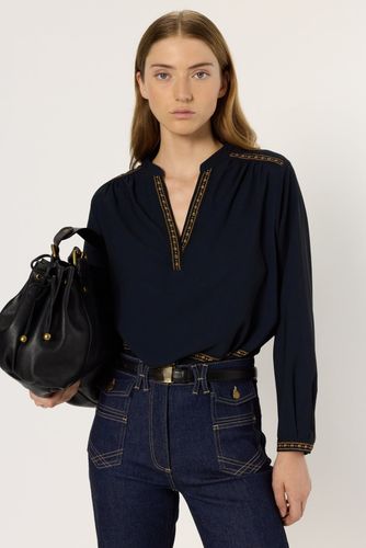 Blouse unie à frises - AURELIE - Gerard Darel - Modalova