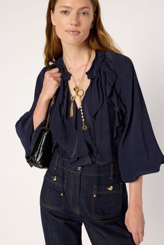 Chemise à volants en satin - AGNELLA - Gerard Darel - Modalova