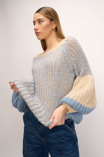Liana Knit Sweater Dusty Blue Cream - Noella - Modalova