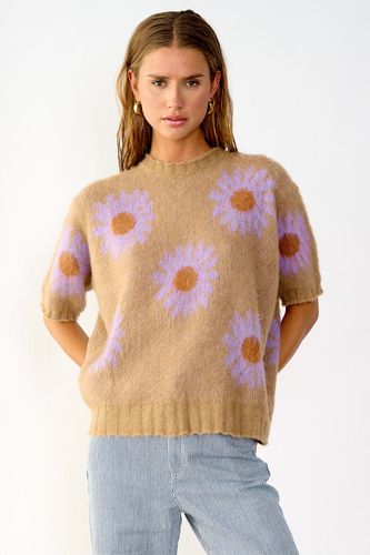 Raya Knit Sweater Sand/Lavender Flower - Noella - Modalova