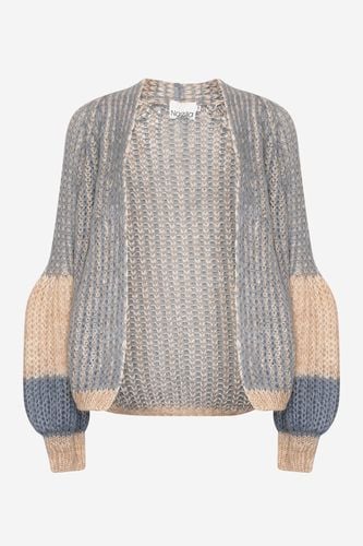 Liana Knit Cardigan Dusty Blue Cream - Noella - Modalova