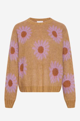Raya Knit Sweater L/S Sand/Lavender Flower - Noella - Modalova