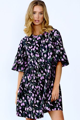 Tallulah Dress Black/Lilac Flower - Noella - Modalova