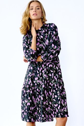 Tallulah Lipe Dress Black/Lilac Flower - Noella - Modalova