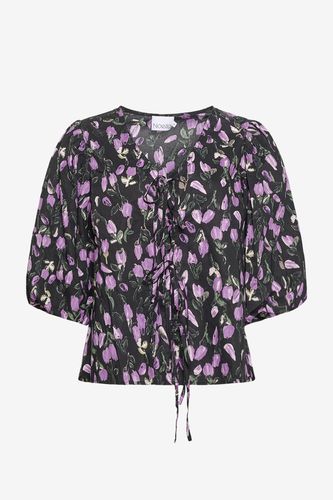 Tallulah Puff Shirt Black/Lilac Flower - Noella - Modalova