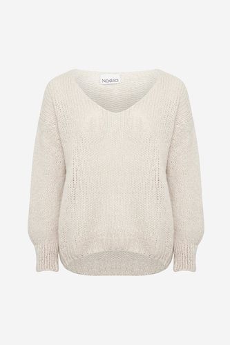 Fora Knit V-neck Sweater Sand - Noella - Modalova