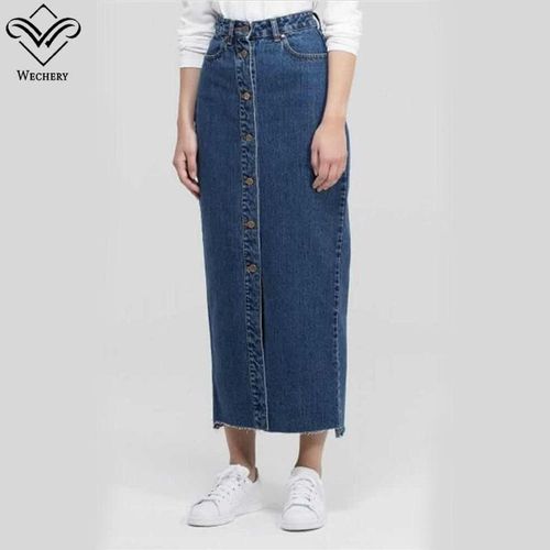 Women Long Jeans Skirt - musthaveskirts - Modalova