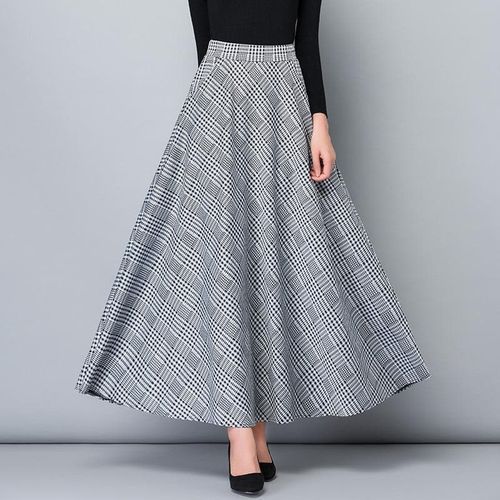 Office Lady High Waist Vintage Maxi Skirt - musthaveskirts - Modalova