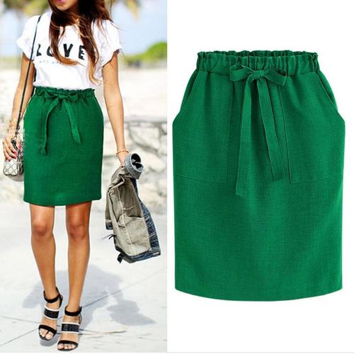 Women Office Cotton Pencil Skirt - musthaveskirts - Modalova