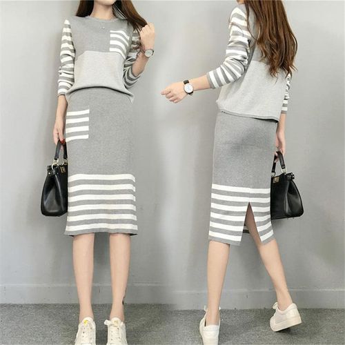 Loose Sweater + Pencil Skirts Sets - musthaveskirts - Modalova