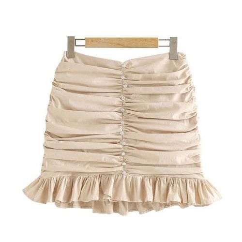 Ruffled Pleated Mini Skirt Shorts - musthaveskirts - Modalova
