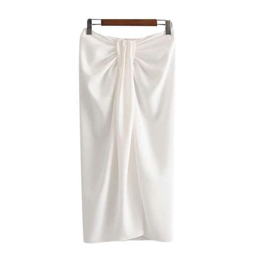 Office Wear Knotted Wrap Midi Skirt - musthaveskirts - Modalova