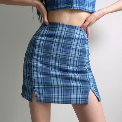Plaid Elegant Mini Skirts - musthaveskirts - Modalova