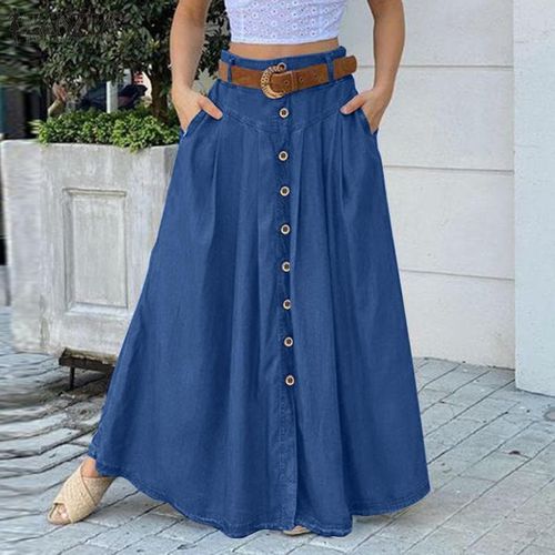 Stylish Button Maxi Skirts - musthaveskirts - Modalova