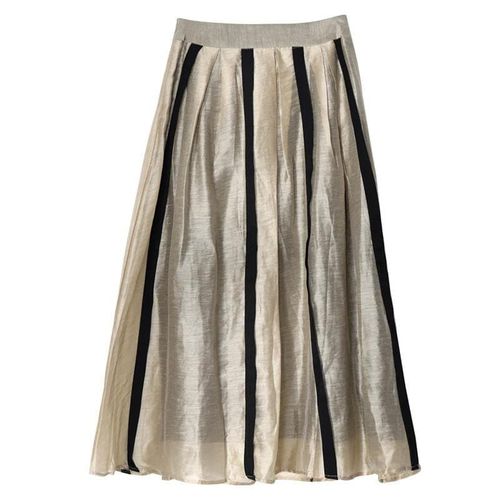 Striped Contrast Half-body Skirt - musthaveskirts - Modalova