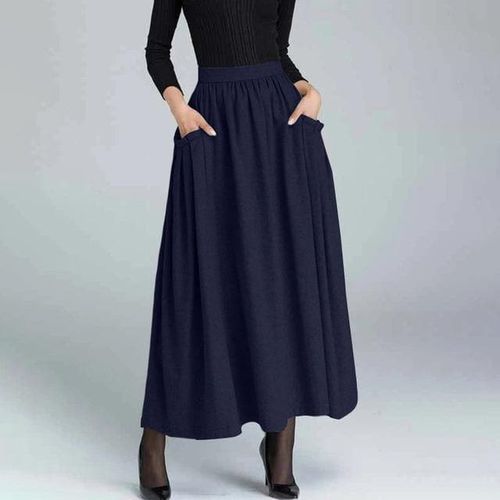 Spring High Waist Zipper Pleated Thin Skirt - musthaveskirts - Modalova