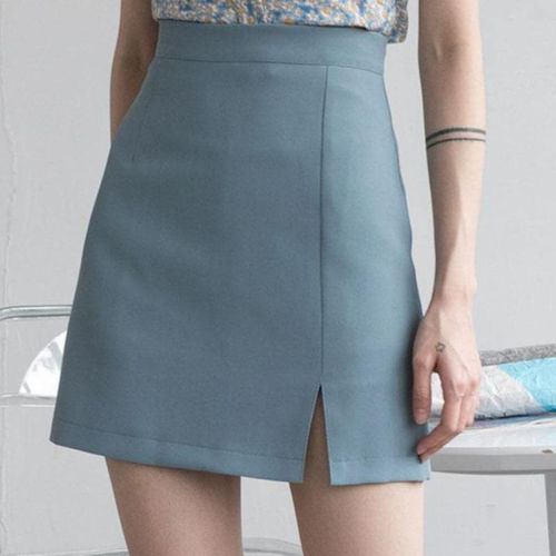 Preppy Style A-line Split Mini Skirts - musthaveskirts - Modalova