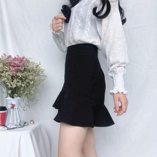 Ruffles Korean Style Hip Skirt - musthaveskirts - Modalova