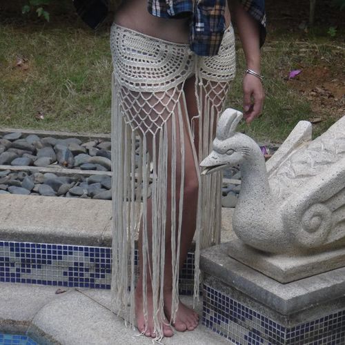 Tassel Skirt With Long Fringe - musthaveskirts - Modalova
