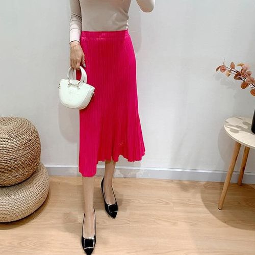 Pleated Rose Skirt - musthaveskirts - Modalova