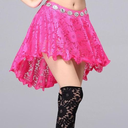 Belly Dance Hip Scarf Lace Dance Short Skirt - musthaveskirts - Modalova