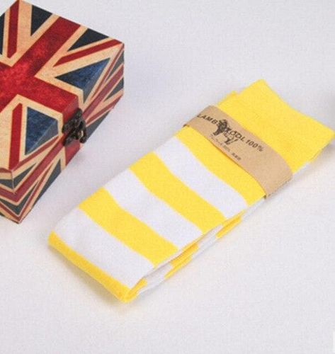 Thigh High Stripe Printed Patterned Socks - musthaveskirts - Modalova