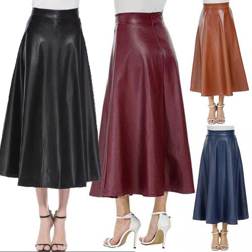 High Waist Zipper Large Swing Long Skirt - musthaveskirts - Modalova