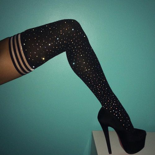 Diamond Stripe Stockings - musthaveskirts - Modalova