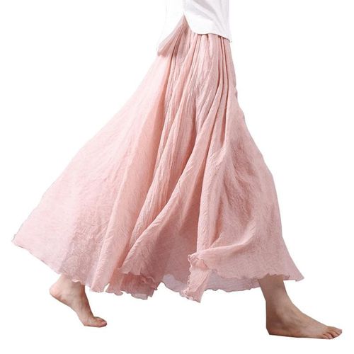 Linen Cotton Vintage Long Skirts - musthaveskirts - Modalova
