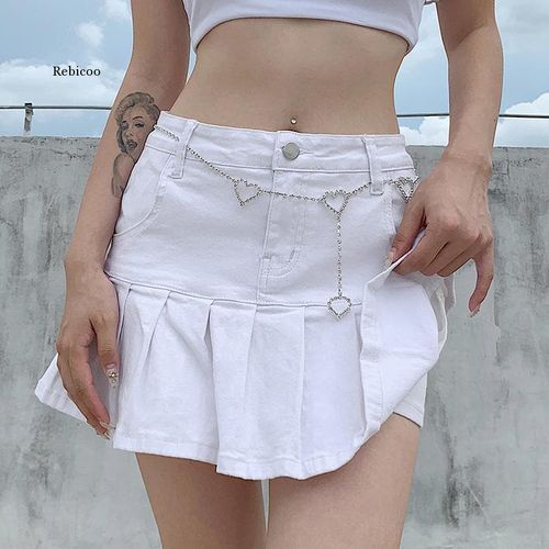Summer Punk Mini Pleated Skirt - musthaveskirts - Modalova
